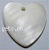 Dyed Shell Pendants, Heart Grade A, 20mm 