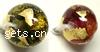 Gold Foil Lampwork Beads, Rondelle Approx 2MM 