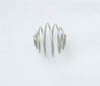 Eisen Draht Perlen, oval, bunte Farbe plattiert, silbergrau, 8mm, 10000PCs/Tasche, verkauft von Tasche