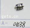 Zinc Alloy Jewelry Beads, Tube, plated 