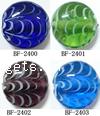 Handmade Lampwork Beads, Flat round, 20x20x10mm, Sold by PC