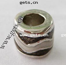 Gota de Europeo de aleación de zinc con esmalte, Tubo, chapado, sin rosca & agujero largo, más colores para la opción, 9x7mm, agujero:aproximado 5mm, Vendido por UD