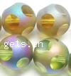 Round Crystal Beads, half-plated, handmade faceted 10mm .7 Inch 