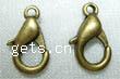 Zinc Alloy Lobster Clasp, plated Grade AA, 10mm 