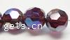 Abalorios de Cristal Esféricos, chapado en colorido, diverso tamaño para la opción & hecho a mano facetas, longitud:13-14 Inch, Vendido por Sarta