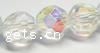 Round Crystal Beads, AB color plated, handmade faceted 10mm Inch 