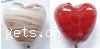 Handmade Lampwork Beads, Heart, 18mm, Sold by PC