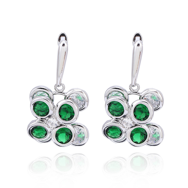3:real platinum plated with green CZ