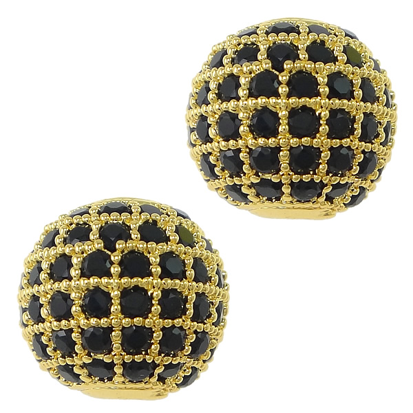 real gold plated with black CZ