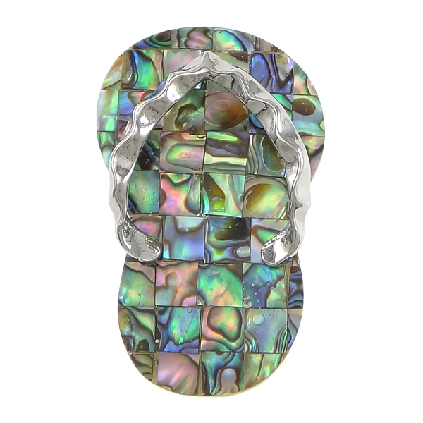 platinum color plated with abalone shell