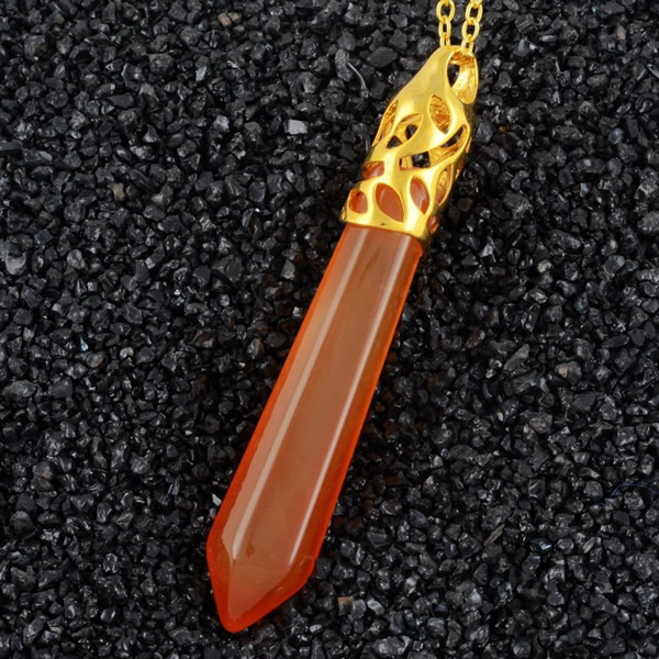 12:gold color plated with red agate