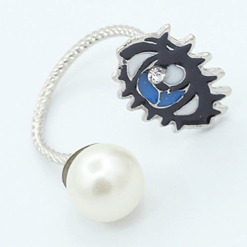 4:silver color plated with blue enamel