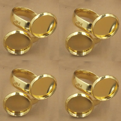 6 gold color plated
