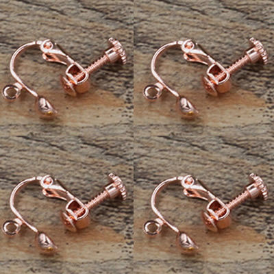 6 rose gold color plated