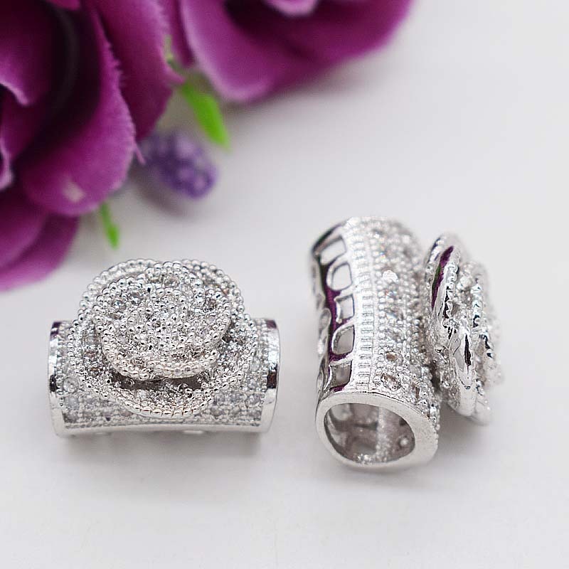 A real platinum plated and clear rhinestone