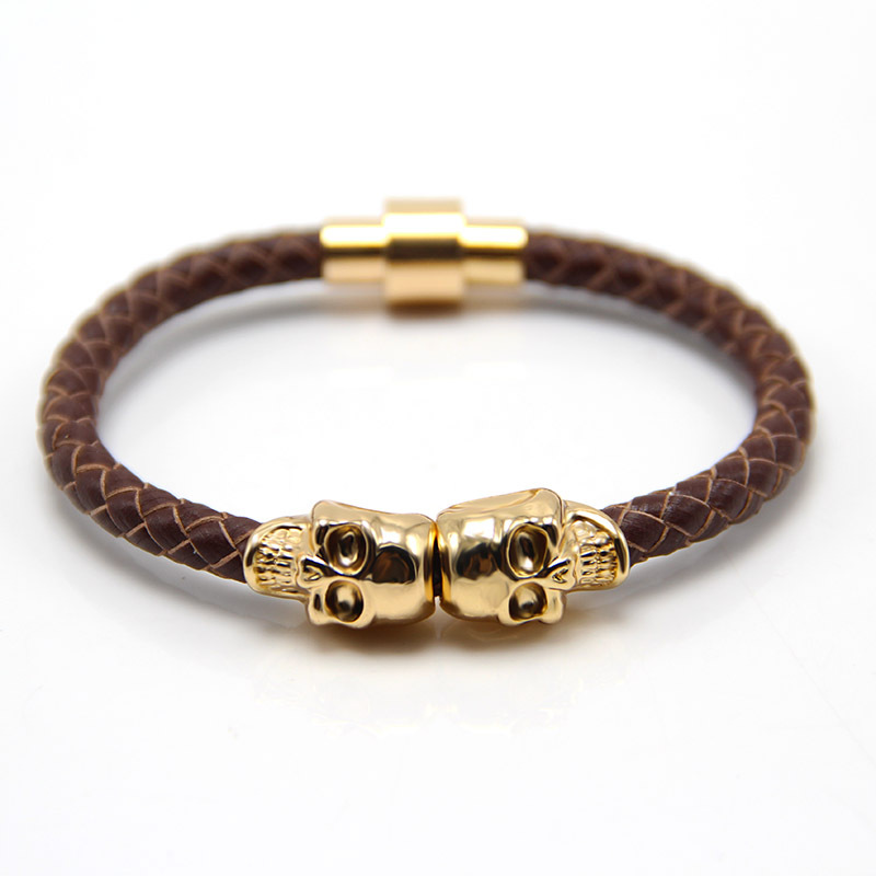 gold color plated with brown color