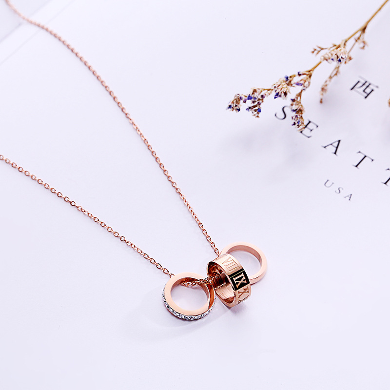 1 rose gold color plated