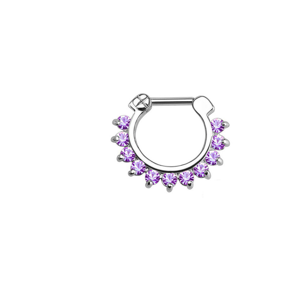 1 real platinum plated with purple CZ