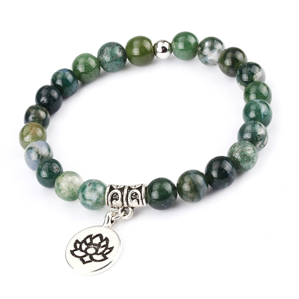 6 green agate