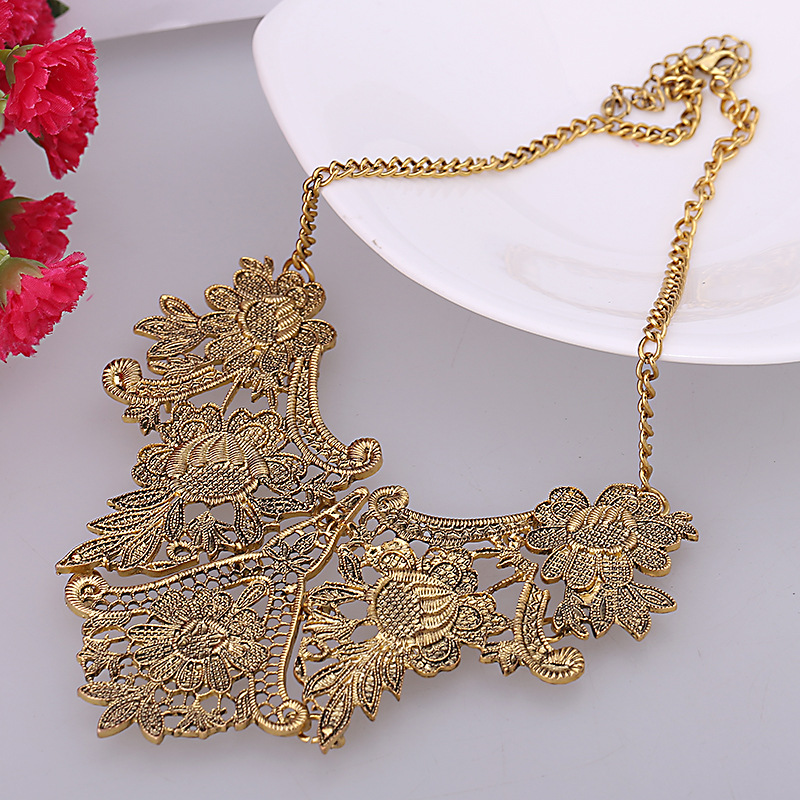 2 antique gold color plated