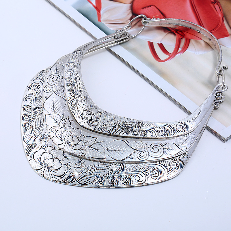 3 antique silver color plated