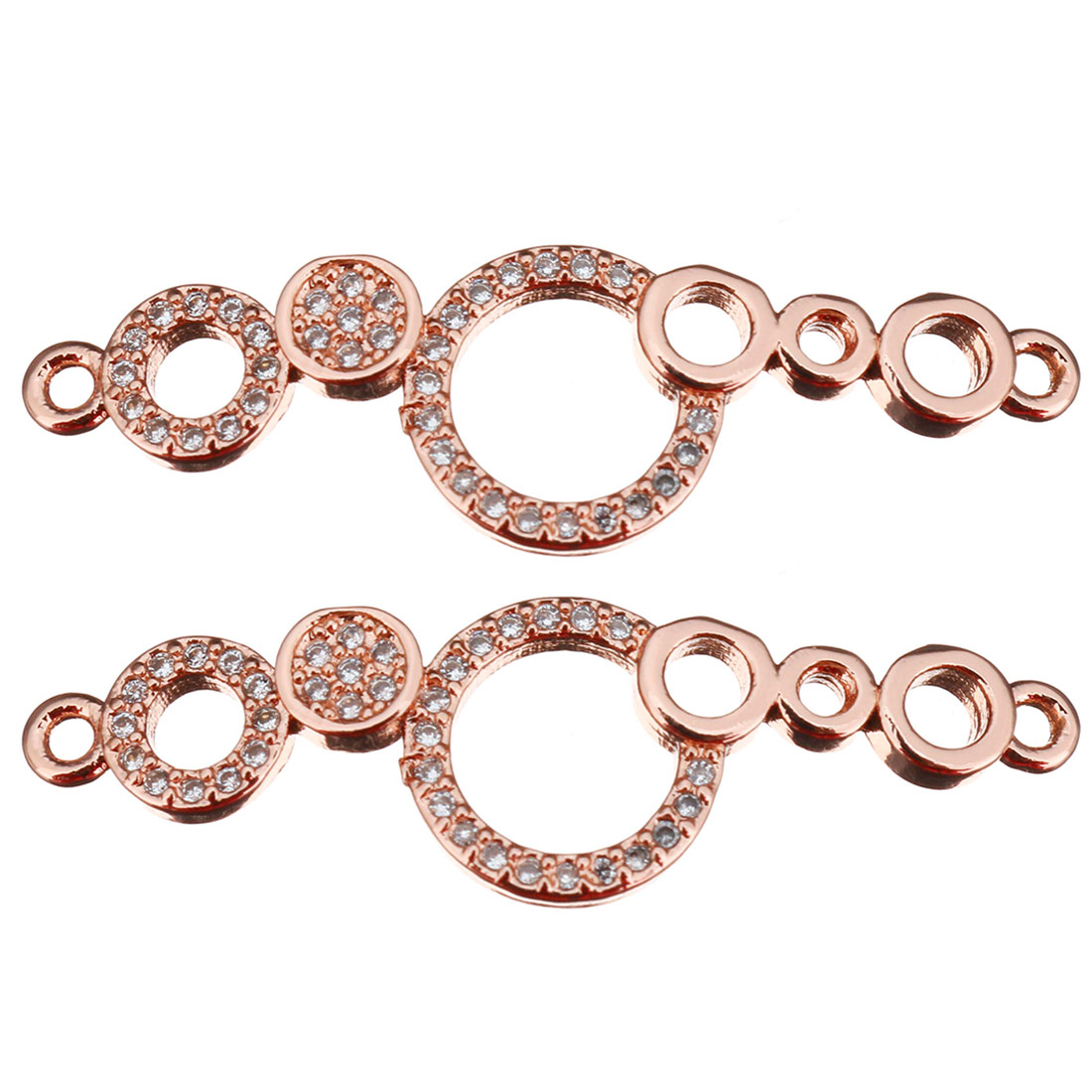 3 real rose gold plated