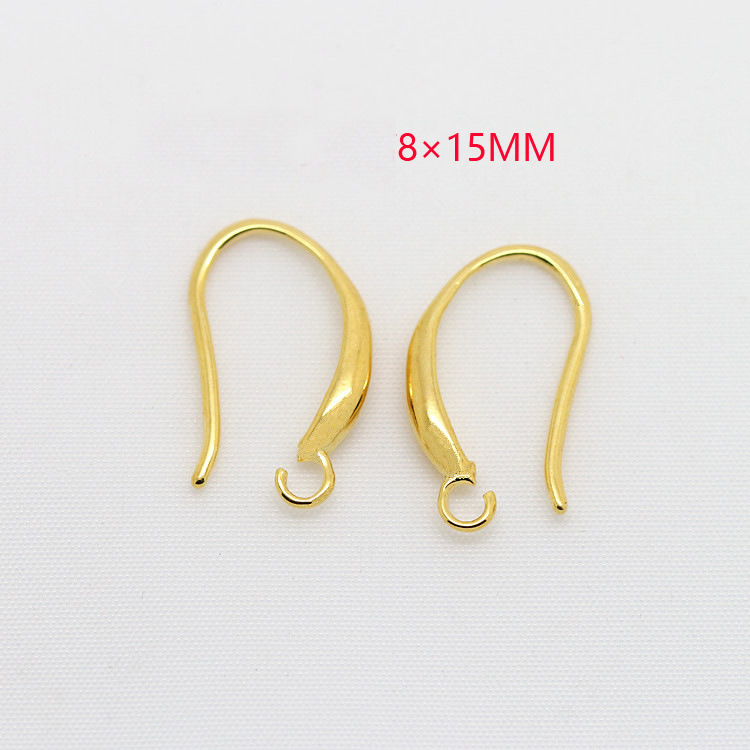 C 8x15mm real gold plated