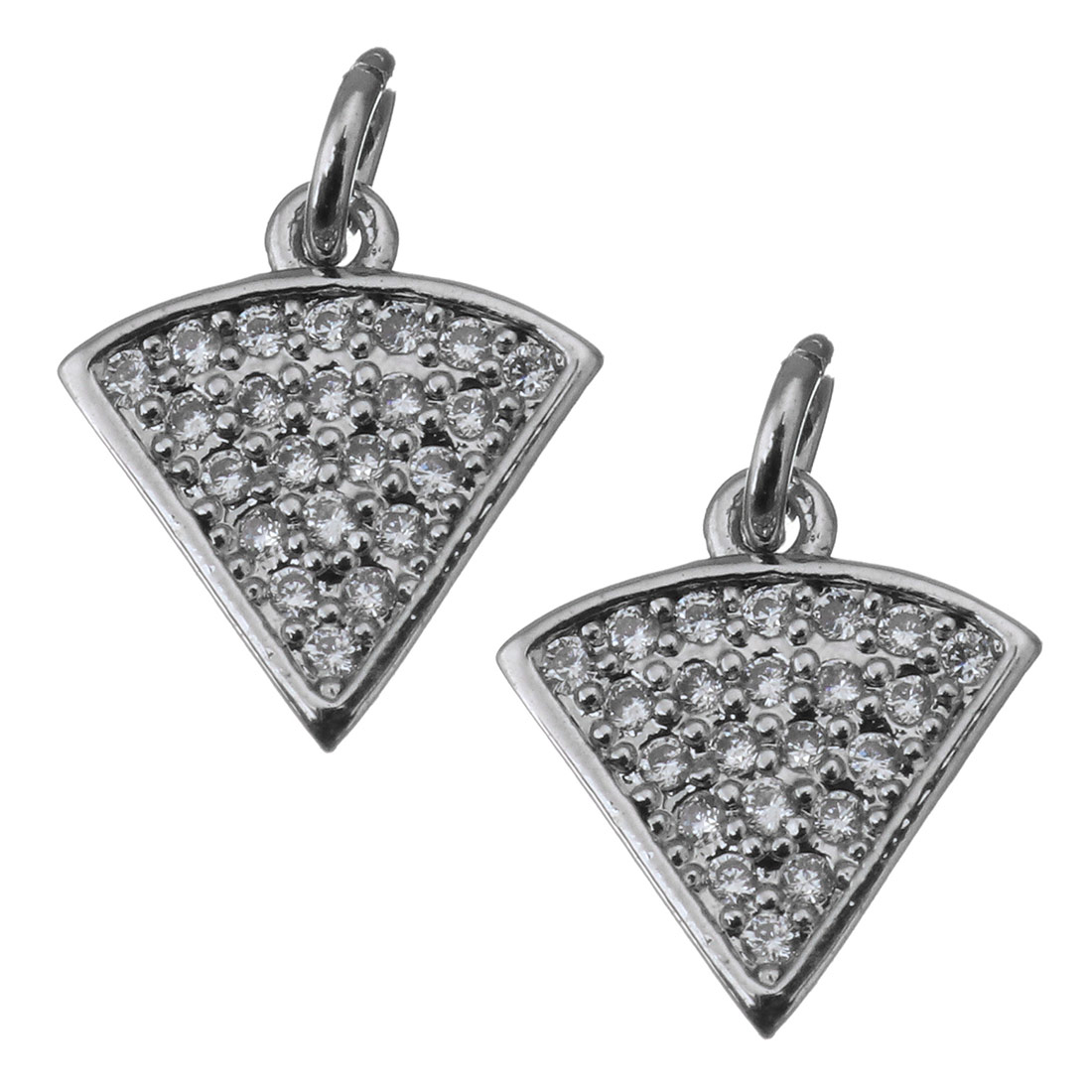 real platinum plated and clear rhinestone