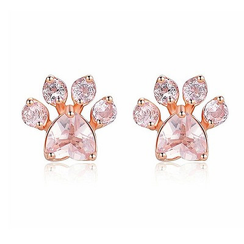 rose gold color plated stud earring