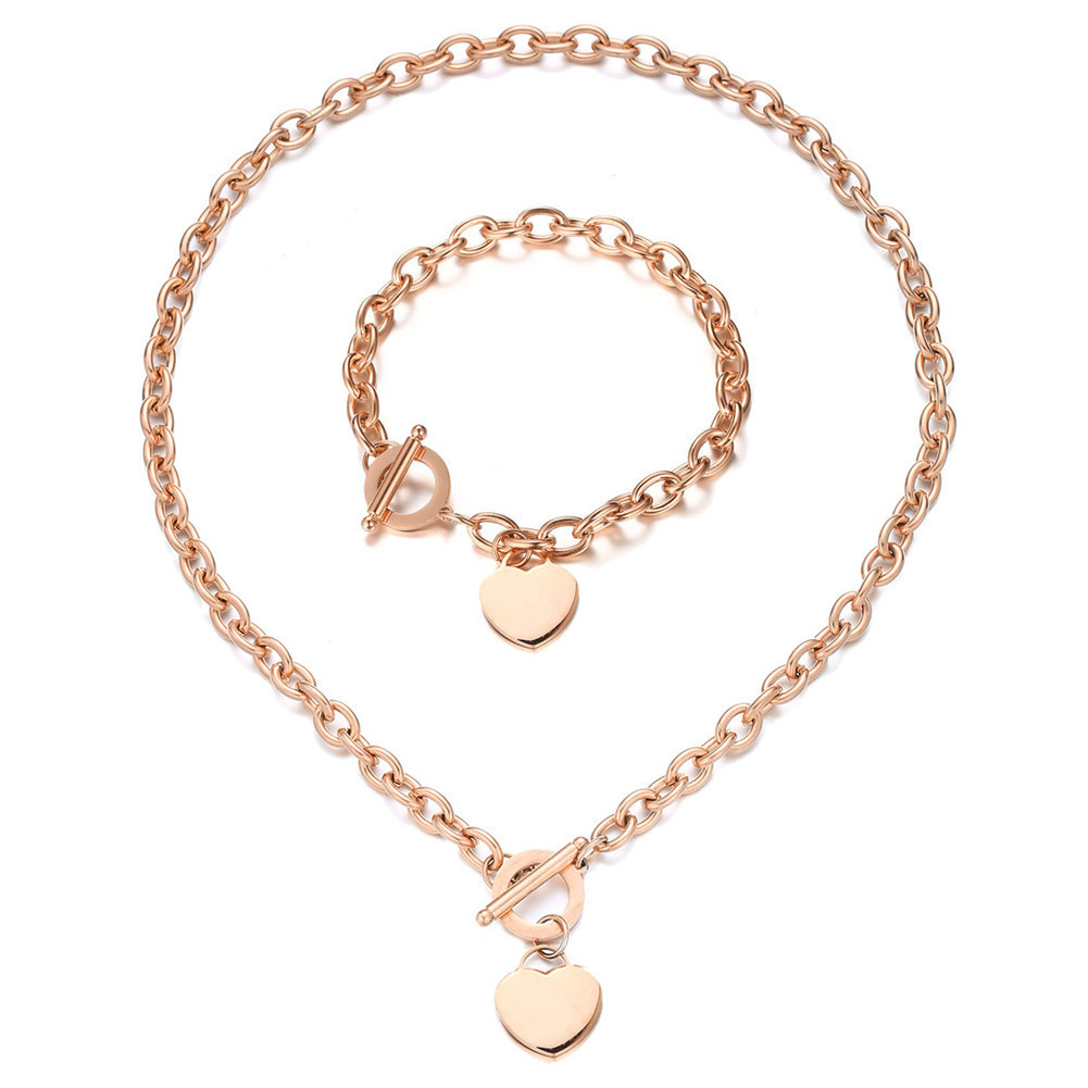 2:Jewelry Set   rose gold color