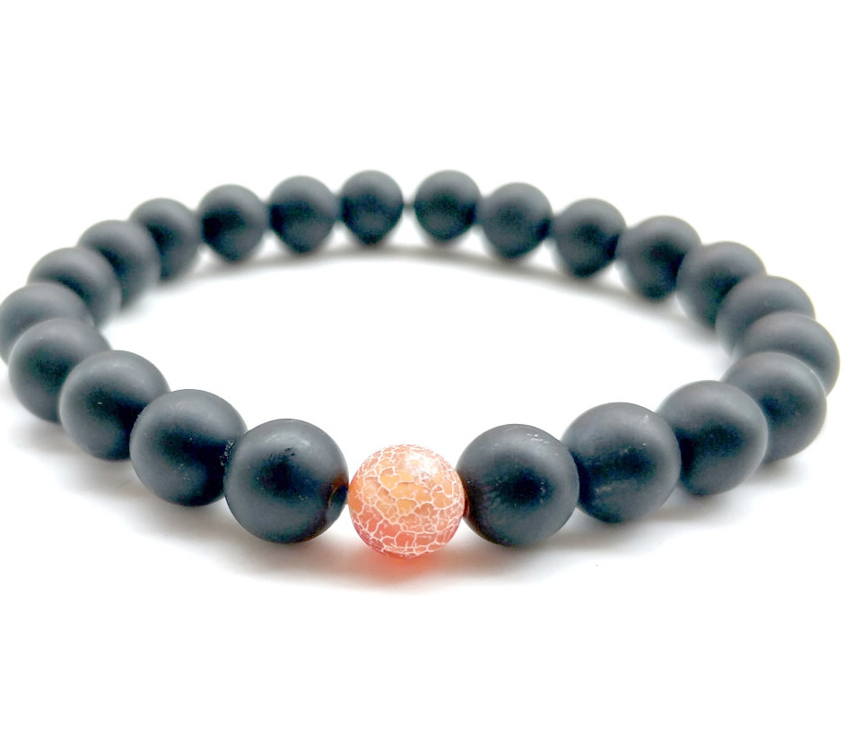 4:Frosted Black Agate A