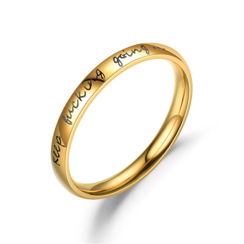 gold color ring size 6# золотой
