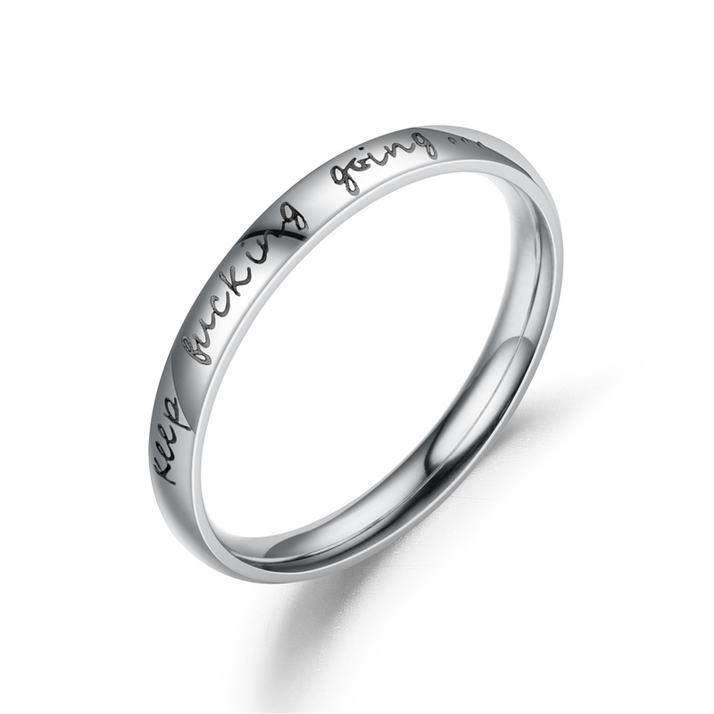 silver color ring size 6# plateado