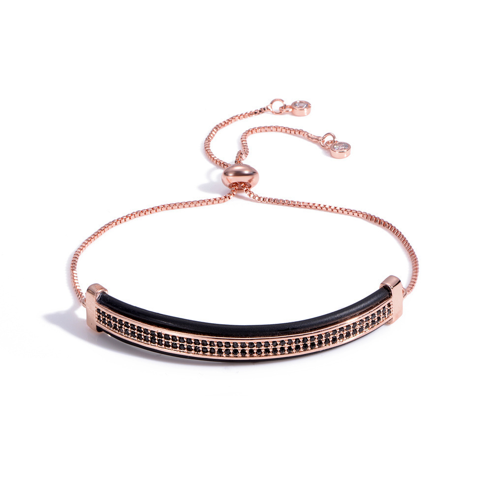 3 rose gold color plated
