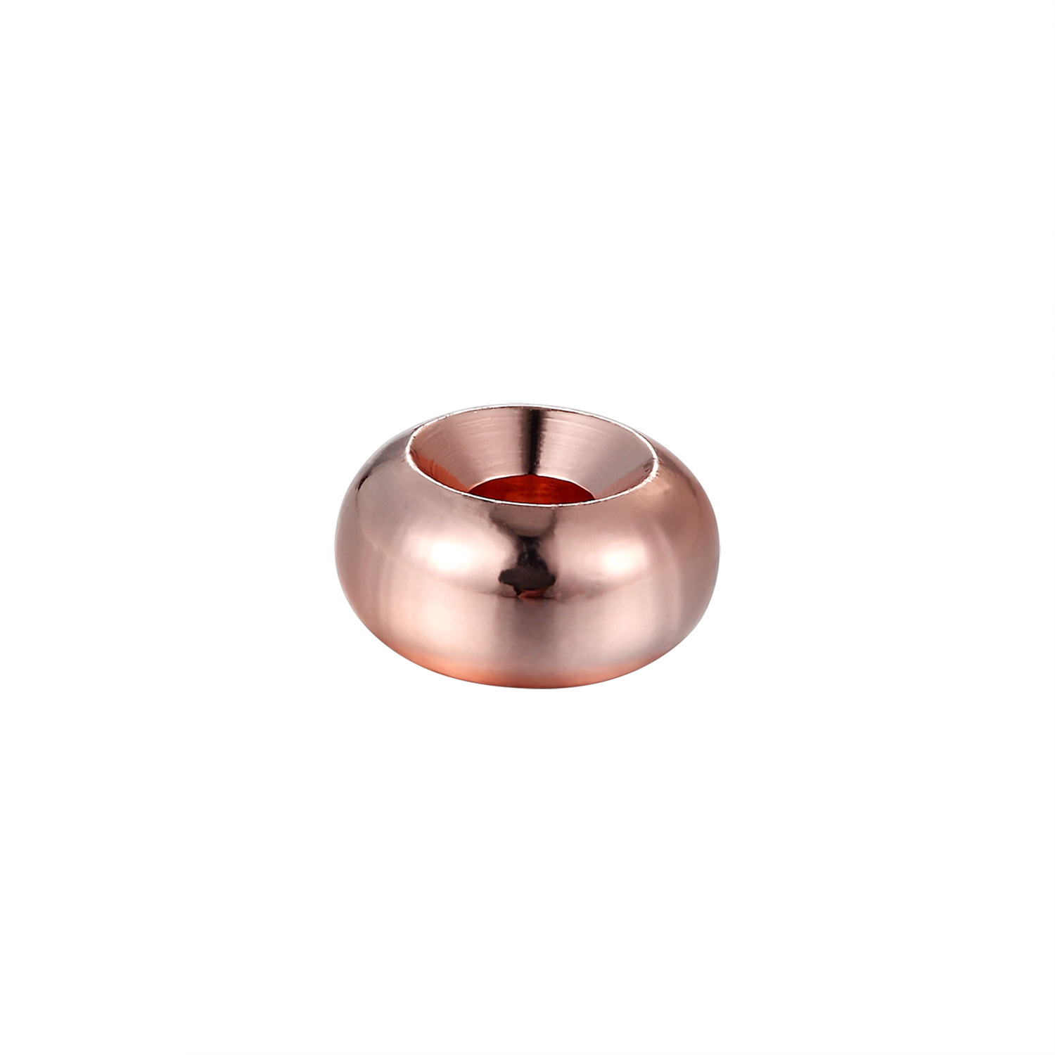 H rose gold color plated 5MM