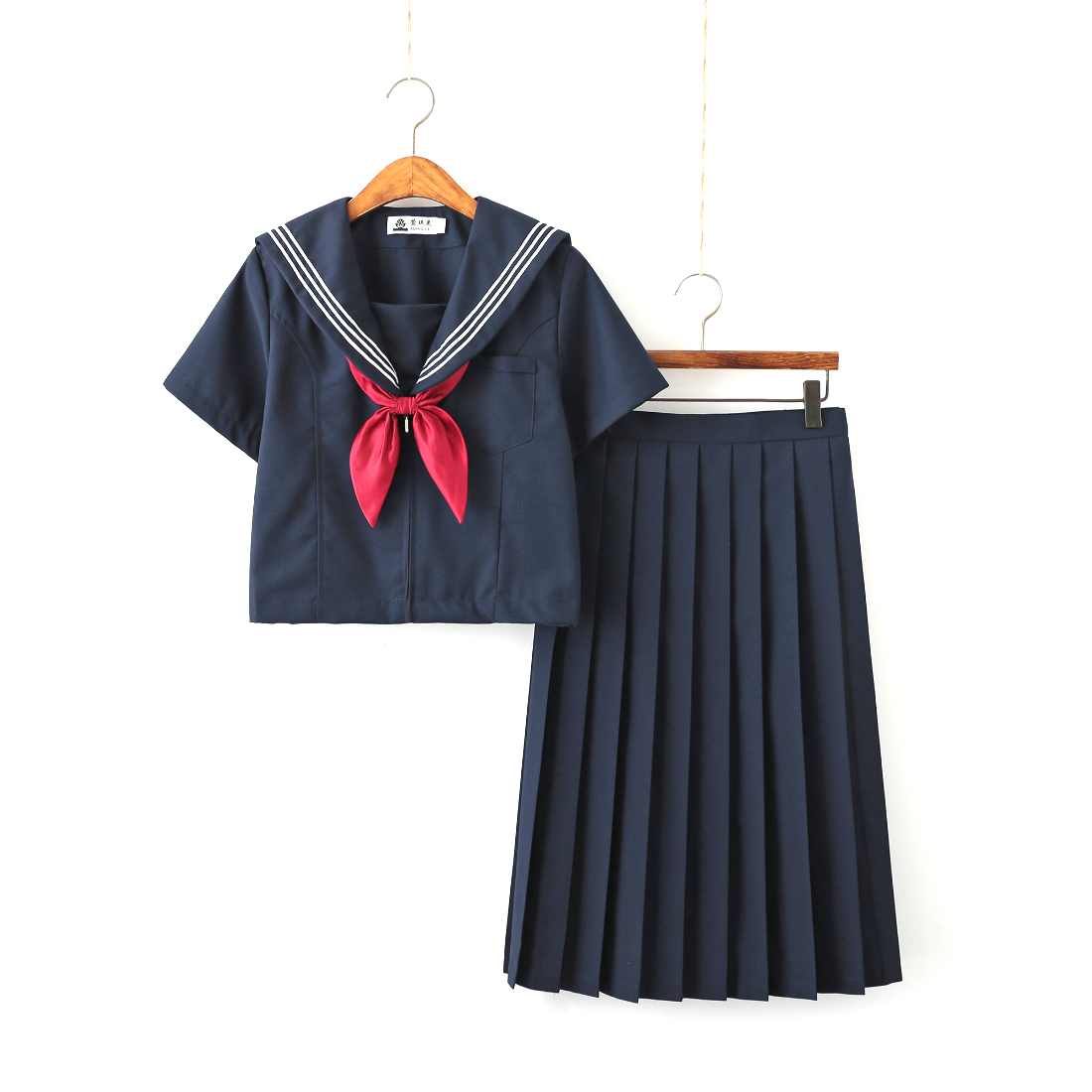 short sleeve long skirts tie