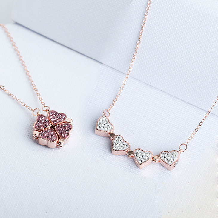 rose gold color plated  (pink white two colors)