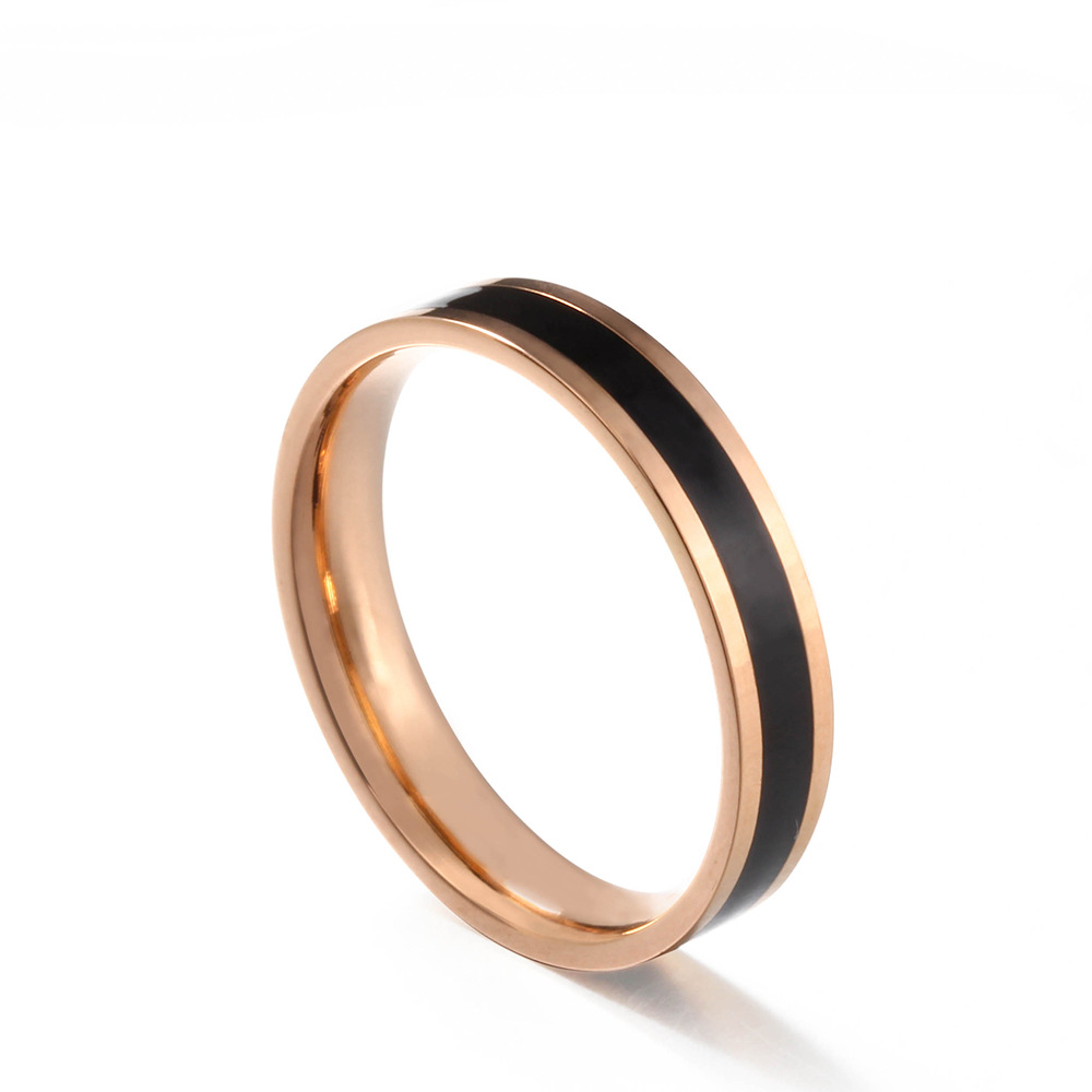 rose gold color plated and black
