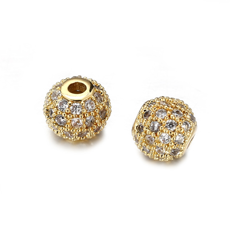 1 gold color plated with clear rhinestone