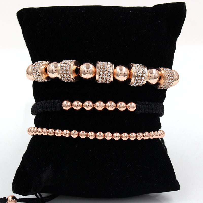 7 rose gold color plated with clear rhinestone