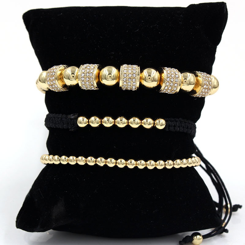 5 gold color plated with clear rhinestone