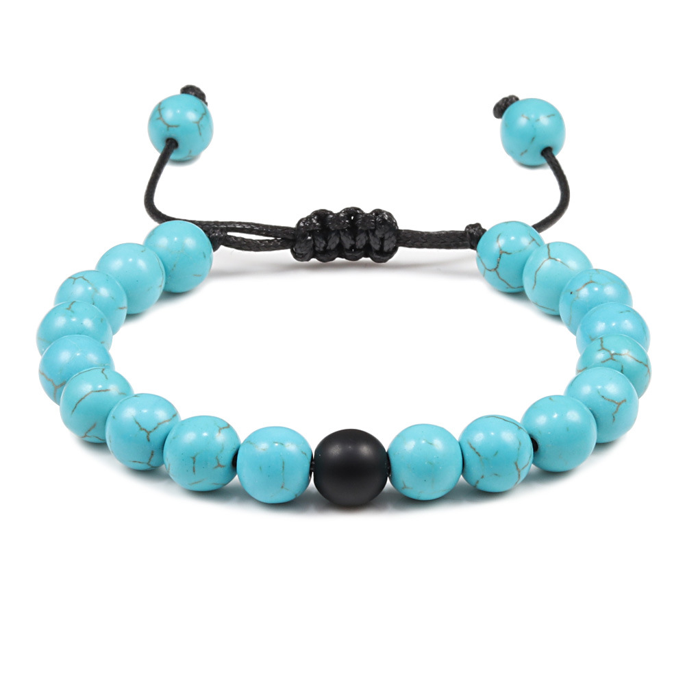 Light blue turquoise and frosted black color