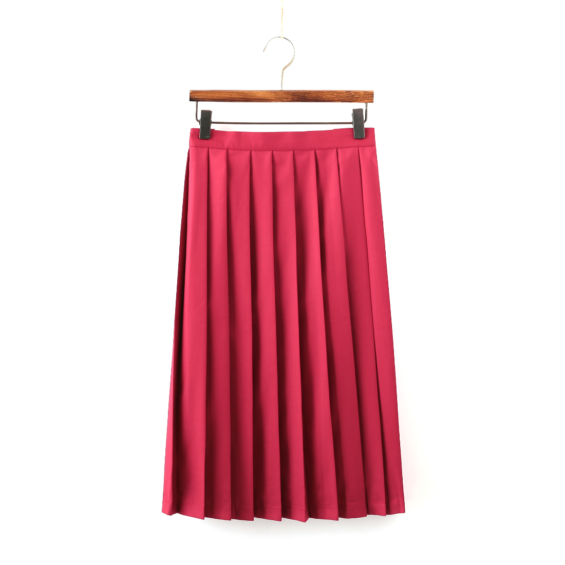 Red mid-length skirt (65cm)