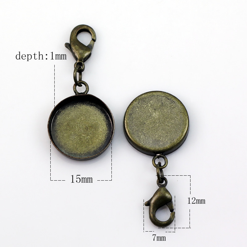 antique bronze plated-15mm