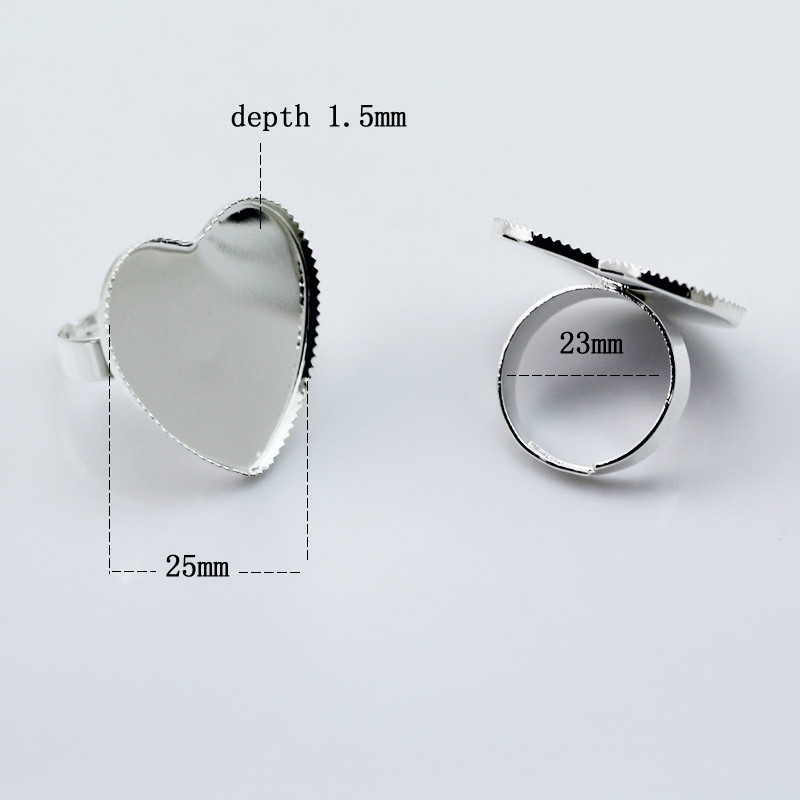 silver color plated25mm 21724