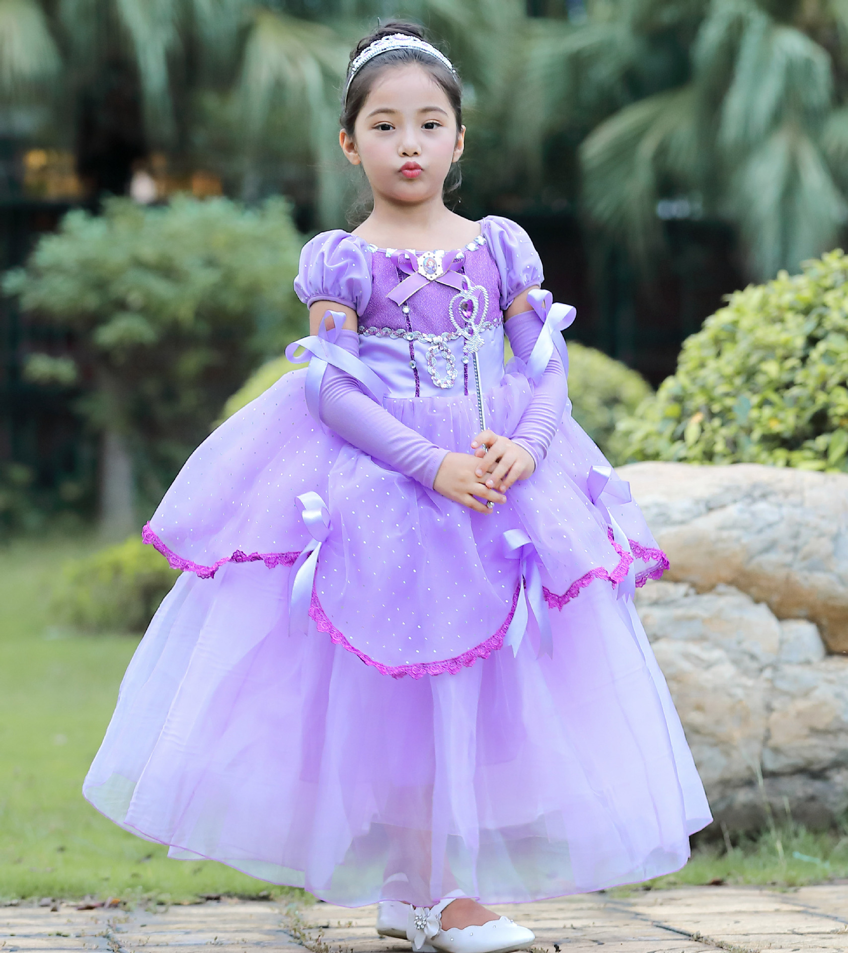 purple skirts and sleevelet