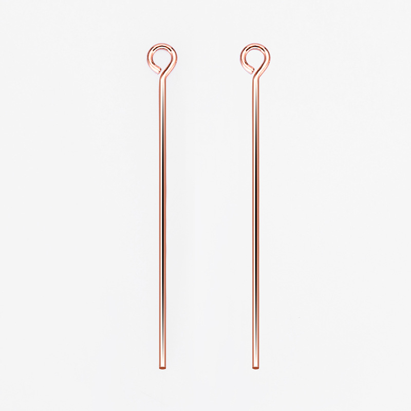 rose gold color plated 0.6x15mm