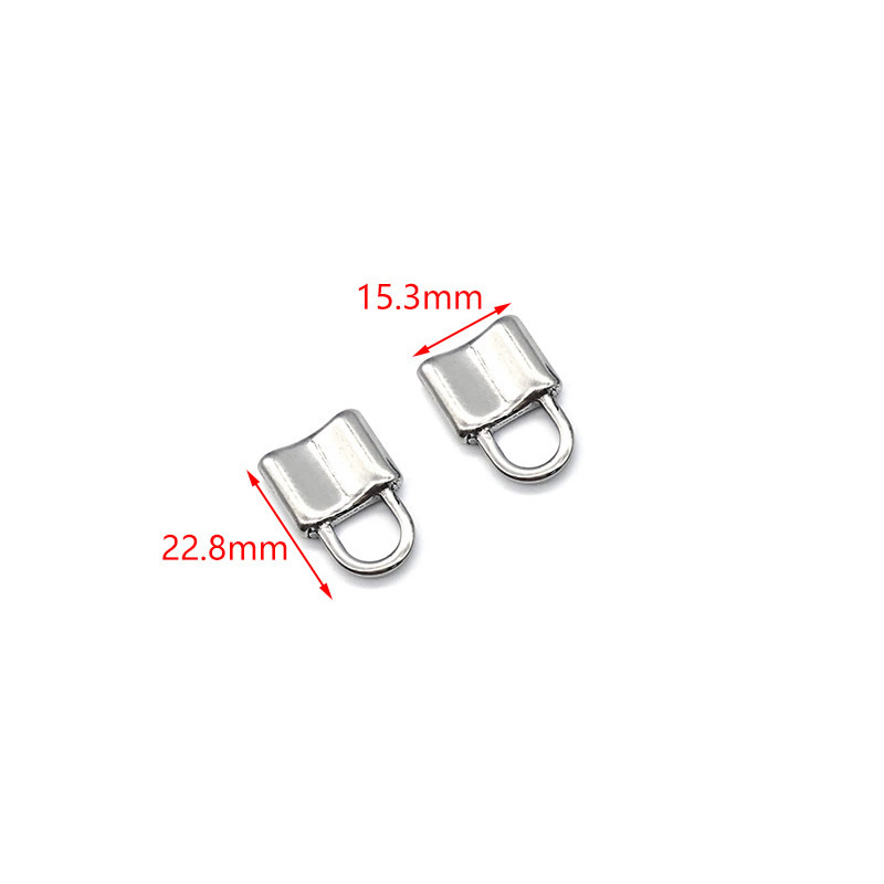 silver color plated 15.3x22.8mm