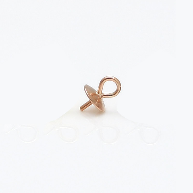rose gold color plated 4mm