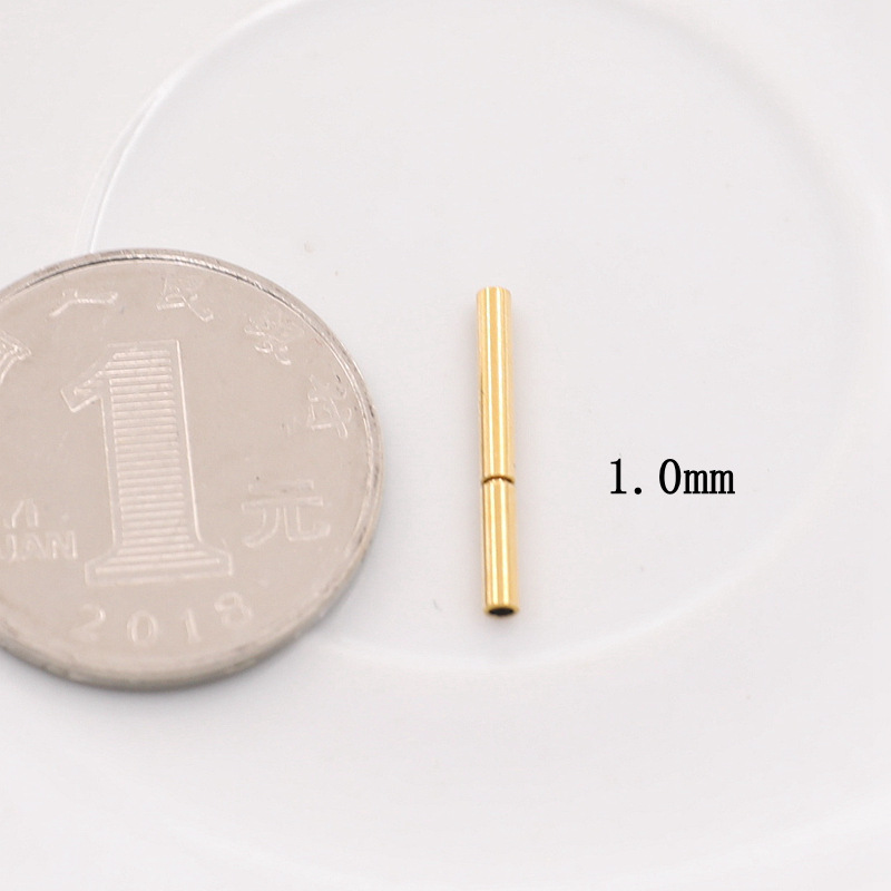 gold color plated 1mm inner hole